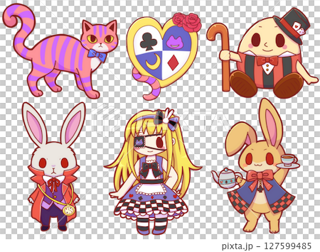 ワンダーランドのキャラクターセット 127599485
