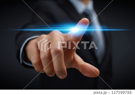 Businessperson Using Technology Solution for Innovative Business Transformation and Growth 127599788