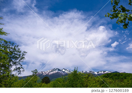 初夏の不思議な雲と乗鞍岳 初夏の不思議な雲と乗鞍岳 127600189