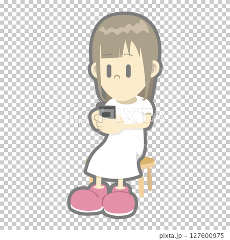 智慧型手機和女孩 127600975