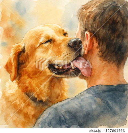 犬と男性① 127601368