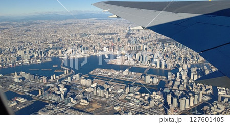 空から見る東京湾 空から見る東京湾 127601405