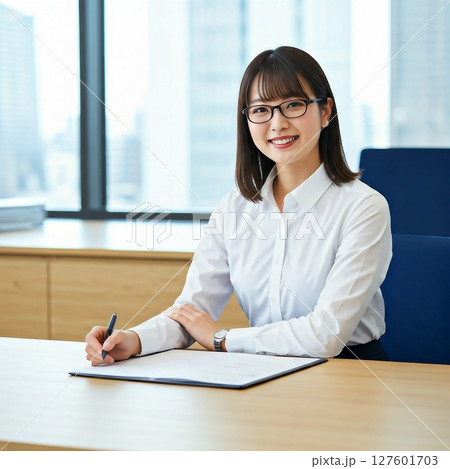 デスクワークをする女性 127601703