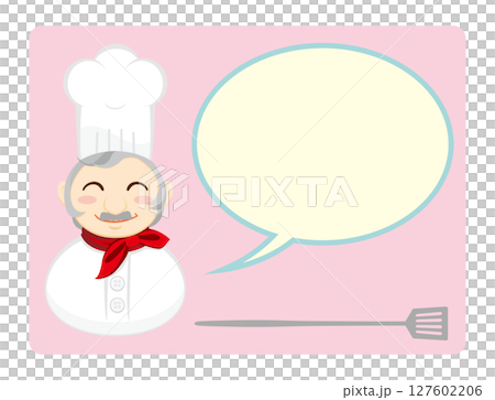 Cook and speech bubble Cook and speech bubble 127602206
