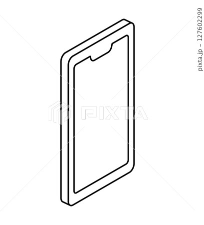 シンプルなスマートフォンのイラスト　ベクター 127602299