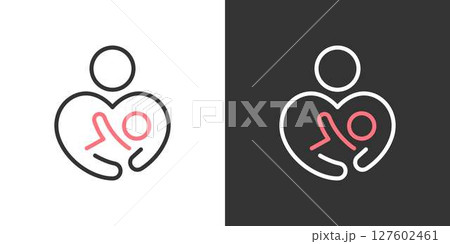 シンプルな授乳のアイコン シンプルな授乳のアイコン 127602461