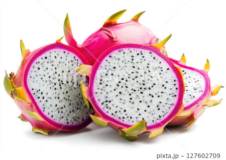 dragon fruit isolated on white background 127602709