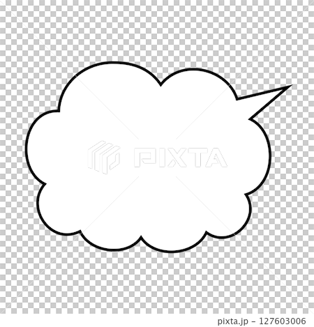 Simple speech bubble illustration - Fluffy Simple speech bubble illustration - Fluffy 127603006