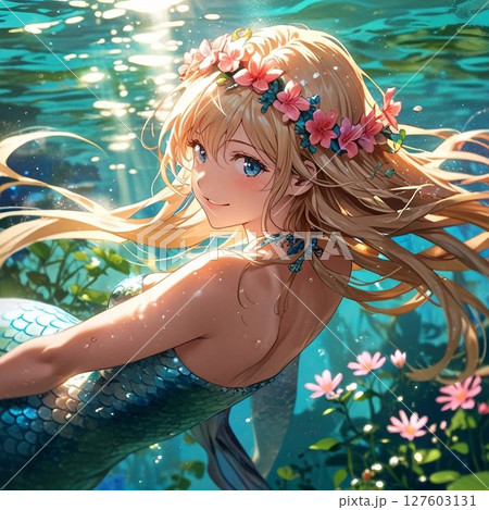 人魚のイラスト素材 [127603131] - PIXTA