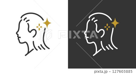 シンプルなヘアサロンアイコン 127603885