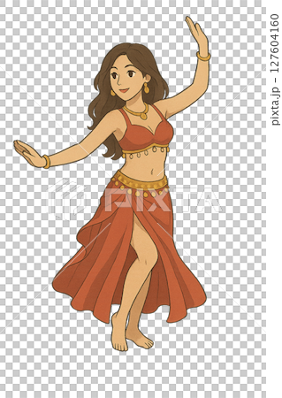 ベリーダンスする女性 ベリーダンスする女性 127604160