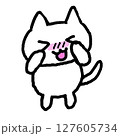 照れる　猫 127605734