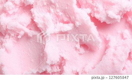 ピンクのシャーベットのクローズアップテクスチャ背景 127605847