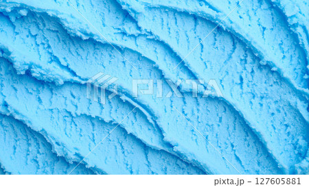水色のシャーベットのクローズアップテクスチャ背景 127605881