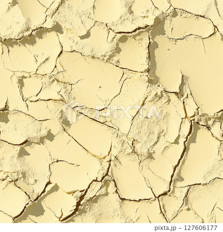 Dry and cracked earth surface reveals the effects of drought and arid conditions 127606177