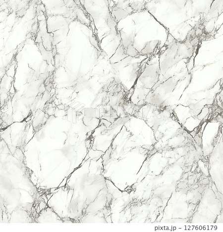 Elegant white marble surface with subtle gray veining suitable for interior design projects 127606179