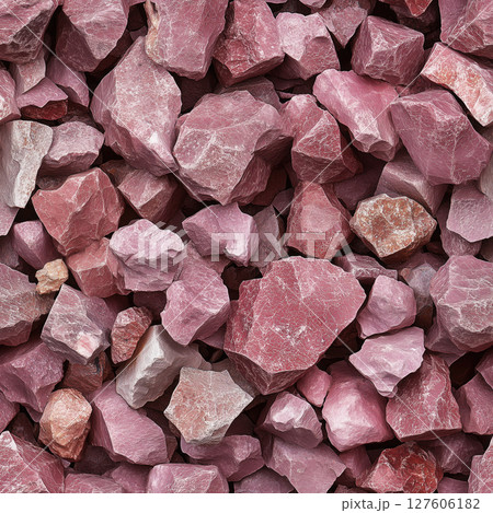 Colorful gravel stones in various shades displaying unique textures and natural beauty 127606182