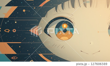 抽象的なデザインアートの背景画像 127606389