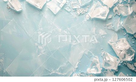 透明な氷の背景テクスチャ 127606502