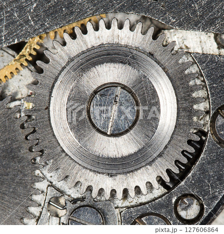 clockwork old mechanical watch, high resolution and detail clockwork old mechanical watch, high resolution and detail 127606864