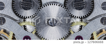 clockwork old mechanical watch, high resolution and detail 127606888