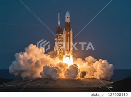 【AI生成】ロケット発射風景 - 打上げ 127608110