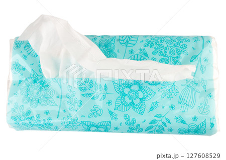 Plastic tissue paper women on white baby 127608529