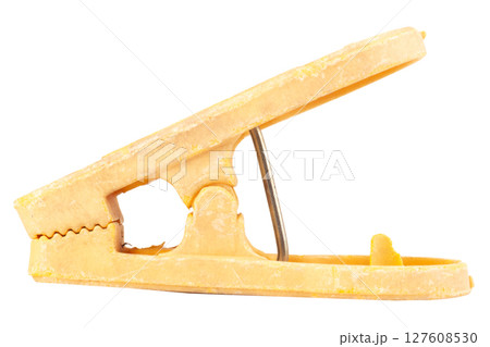 Clothes peg on white tool retro 127608530