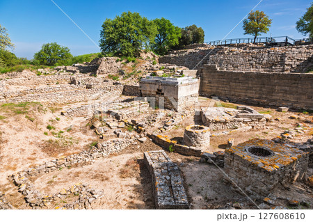 Ruins of the Western Sanctuary in Troy VIII in Canakkale Turkey Ruins of the Western Sanctuary in Troy VIII in Canakkale Turkey 127608610