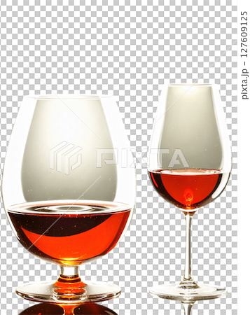 Port wine glass, petite sophisticated design, spiral liquid motion, studio lighting, professional product photography 127609125