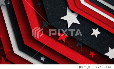 High Contrast 3D Stripes and Stars Design for Independence Day Promotions High Contrast 3D Stripes and Stars Design for Independence Day Promotions 127609558