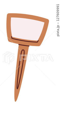 Wooden board pin gardening tool 127609991