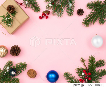 クリスマスイメージのフレーム クリスマスイメージのフレーム 127610808