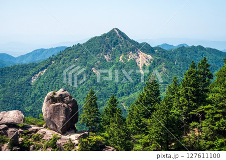 《御在所ロープウエイ》ゴンドラ内から見た山頂付近の絶景 127611100
