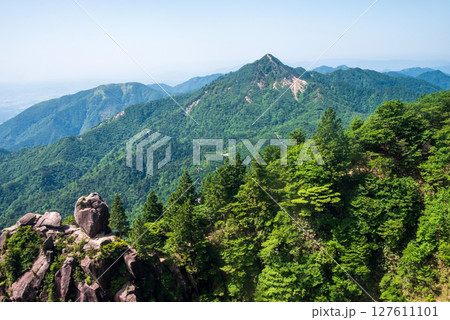 《御在所ロープウエイ》ゴンドラ内から見た山頂付近の絶景 127611101