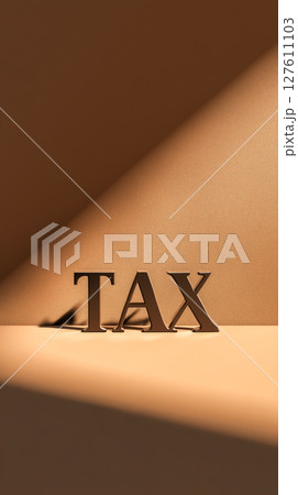 TAXロゴが際立つミニマルデザイン ― 広告バナー向け 127611103