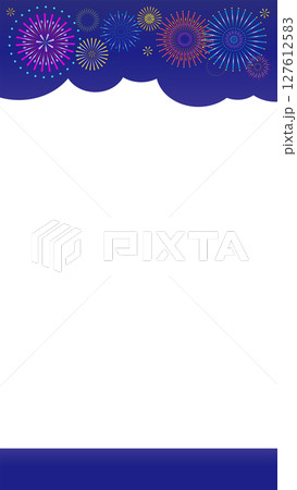 打ち上げ花火のベクターイラスト　 127612583
