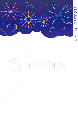 打ち上げ花火のベクターイラスト　 127612584