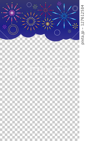 打ち上げ花火のベクターイラスト　 127612584