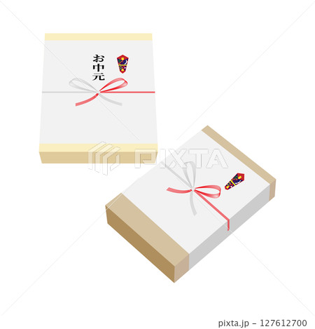 お中元に贈る品のイラスト お中元に贈る品のイラスト 127612700
