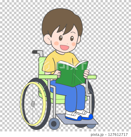 車いすに乗ったこども 127612717