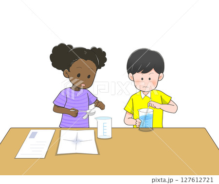 理科の実験 教材向けイラスト 理科の実験 教材向けイラスト 127612721