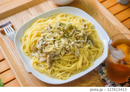 舞茸クリームパスタ 舞茸クリームパスタ 127613413