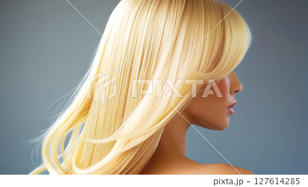 セミロングヘアー 127614285