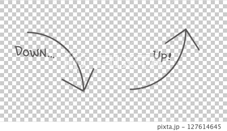Arrows, up and down, simple, with text Arrows, up and down, simple, with text 127614645