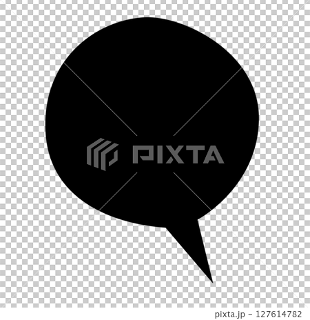 simple round speech bubble frame 127614782