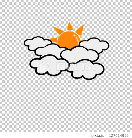 多雲，陰天，天氣，簡單 127614992
