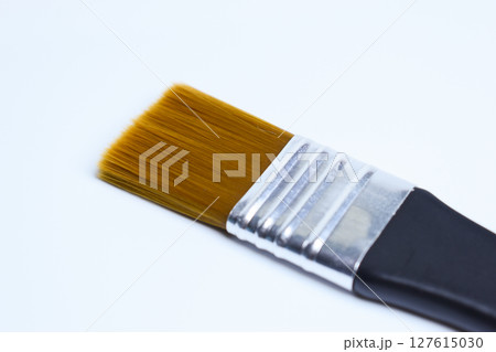 single paintbrush isolated on white background, object for art work single paintbrush isolated on white background, object for art work 127615030