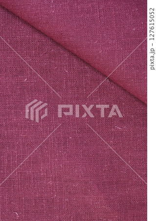 red hemp viscose natural fabric cloth color, sackcloth rough texture of textile fashion 127615052