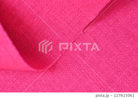 pink hemp viscose natural fabric cloth color, sackcloth rough texture of textile fashion 127615061